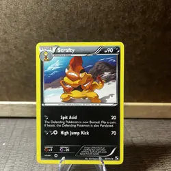 Scrafty 69/114 Black & White Pokemon LP - Image 1