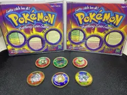 Lot Of 2 Vintage Hasbro Pokemon Battling Coin Game 1999 With Cases - Image 1