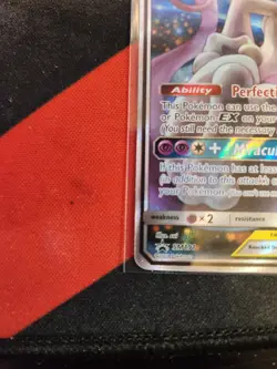 MEWTWO & MEW GX 2019 POKEMON SM BLACK STAR PROMO SM191 FULL ART Tag Team - Image 2