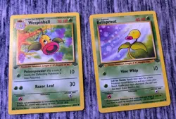 Pokemon TCG Weepinbell 48/64 1st Edition WOTC Jungle LP And Bellsprout - Image 1