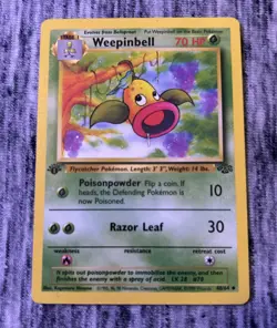 Pokemon TCG Weepinbell 48/64 1st Edition WOTC Jungle LP And Bellsprout - Image 3