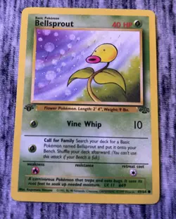 Pokemon TCG Weepinbell 48/64 1st Edition WOTC Jungle LP And Bellsprout - Image 4