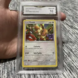 Eevee Hidden Fates 48/68 Holo Rare Pokemon GMA GM 10 NOT PSA Or CGC - Image 1
