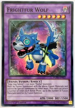 FUEN-EN021 Frightfur Wolf - Super Rare 1st Edition Near Mint YuGiOh - Image 1