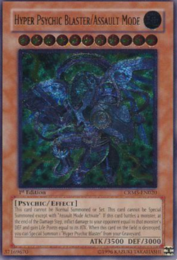1X LP Ultimate Rare - Hyper Psychic Blaster/Assault Mode - CRMS-EN020 1st Ed - Image 1