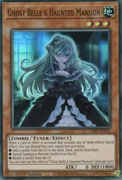 yugioh 1x Ghost Belle & Haunted Mansion RA01-EN011 SUPER RARE ENGLISCH - Image 1