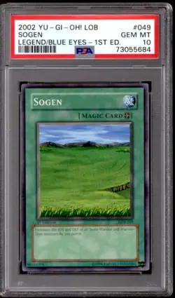 Yu-Gi-Oh Legend of Blue Eyes 1st Edition Sogen LOB-049 PSA 10 GEM MINT YuGiOh - Image 1