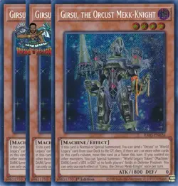 Yugioh! 3x Girsu, the Orcust Mekk-Knight RA03-EN026 Secret Rare 1st Ed NM - Image 1