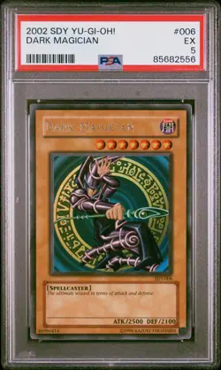 YUGIOH PSA 5 2002 Dark Magician SDY-006 Ultra Rare (STOCK PHOTO) - Image 1