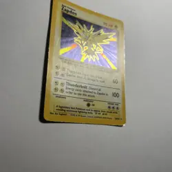 Pokemon TCG Zapdos Base Set Holo Unlimited Rare Card 16/102 - HP/C - Image 3