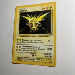 Pokemon TCG Zapdos Base Set Holo Unlimited Rare Card 16/102 - HP/C - Image 4