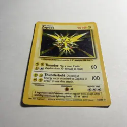 Pokemon TCG Zapdos Base Set Holo Unlimited Rare Card 16/102 - HP/C - Image 5