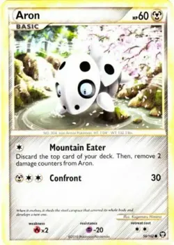 POKEMON CARD ARON 56/102 NO 304 IRON ARMOR POKEMON TCG CCG - Image 1