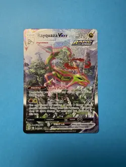 Pokemon TCG Evolving Skies Rayquaza VMAX Alt Art Secret NM Holo Card - Image 1