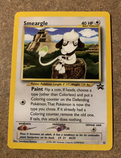 SMEARGLE 2001 POKEMON BLACK STAR PROMO CARD #32 NM - Image 1