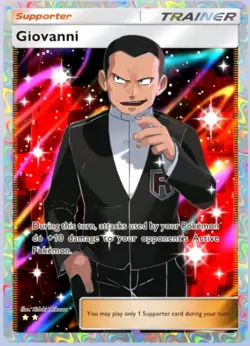 Pokemon TCG Pocket Giovanni [ENG] supporter FULL ART card (TRADE) - Image 1