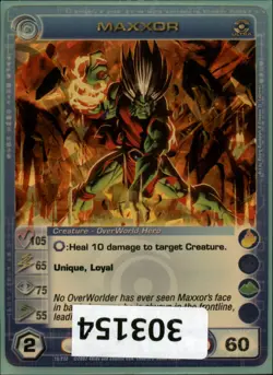 (303154) MAXXOR 105/65/75/55/60 (0 Max Stats) Ultra Rare Foil Chaotic Card - Image 1