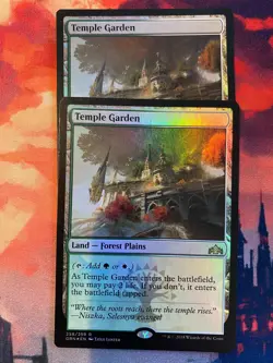 MTG Guilds of Ravnica Temple Garden Foil x 2 - Image 1
