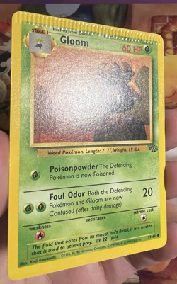 Crimped Miscut WoTC Pokemon TCG Gloom 37/64 Jungle Set Crimped Error Card - Image 3