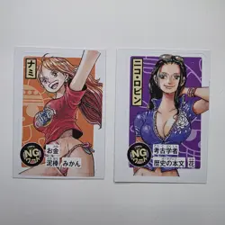 IMAGINE Mini Card Saikyo Jump 2024 One Piece JP Nami & Nico Robin UN-PUNCHED - Image 1