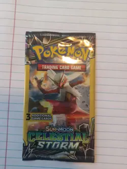 1x Pokemon Celestial Storm Sun & Moon 3 Card Mini Booster Pack - Image 1