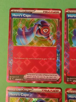 Pokemon Temporal Forces 6 Hero's Cape 152/162 Ace Spec Tool Cards - Image 2