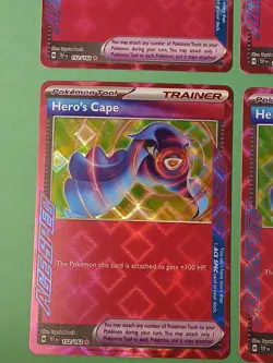 Pokemon Temporal Forces 6 Hero's Cape 152/162 Ace Spec Tool Cards - Image 3