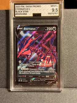 Eternatus V Holo Pokemon TCG Black Star Promo Card Rare SWSH064 - AGS 9.5 Mint+ - Image 1