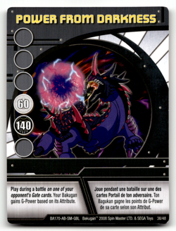 Bakugan Card - Power From Darkness (Hydranoid) - Ability - Battle Brawlers - Image 1