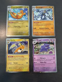 Pokemon TCG 151 Mini Tin Sam’s Promo Cards - Gengar, Raichu, Machamp, Dragonite - Image 1