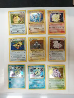Pokemon 9 Card 1st Edition Halo Lot PLAYED - Image 1