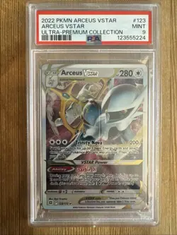 Arceus VSTAR METAL CARD 123/172 Brilliant Stars Pokemon Card Exclusive PSA 9 - Image 1