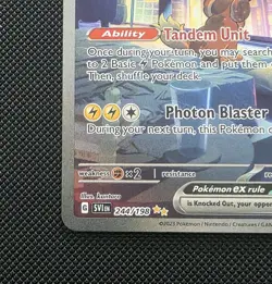 Pokemon TCG Miraidon EX Scarlet Violet Holo Card 244/198 Special Illustration NM - Image 4