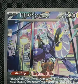 Pokemon TCG Miraidon EX Scarlet Violet Holo Card 244/198 Special Illustration NM - Image 5