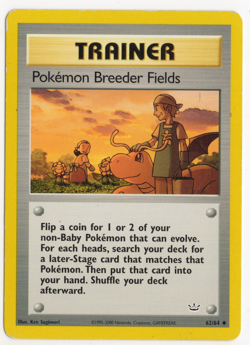 Pokemon Breeder Fields 62/64 Neo Revelation Pokemon Card - Image 1