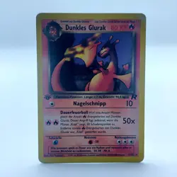 Pokemon TCG Karte - Dunkles Glurak 1. Edition Deutsch 21/82 Team Rocket - Image 1