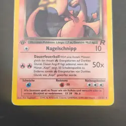 Pokemon TCG Karte - Dunkles Glurak 1. Edition Deutsch 21/82 Team Rocket - Image 4