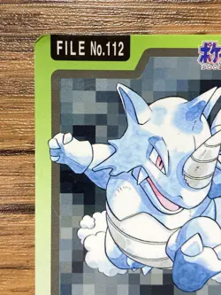 Pokemon Carddass Card Rhydon File No.112 Bandai Pocket Monsters 1997 Japan - Image 3