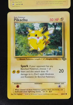 Pikachu - 4 card lot from various sets - Base, Jungle and more PokemonTCG - Image 3