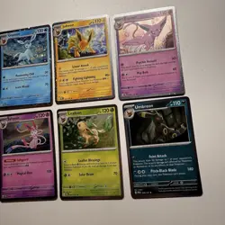 Pokemon TCG Prismatic Evolutions Costco Mini Tin Cosmos Promo Cards Set Of 8 NM - Image 2