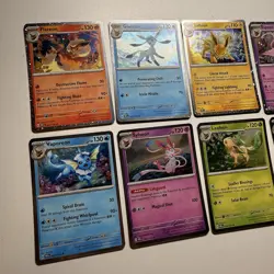 Pokemon TCG Prismatic Evolutions Costco Mini Tin Cosmos Promo Cards Set Of 8 NM - Image 4