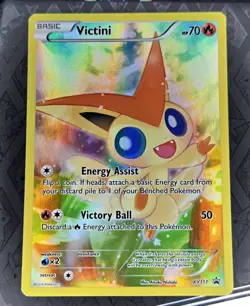 Victini XY117 Holo Promo Black Star LP Pokemon Card 2016 XY Series - Image 1