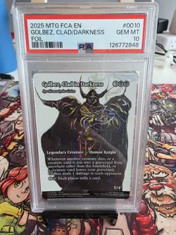 2025 MTG FINAL FANTASY: THROUGH THE AGES FOIL GOLBEZ, CLAD IN DARKNESS PSA 10 - Image 1