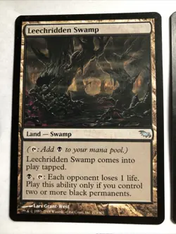 Leechridden Swamp X3 Shadowmoor Ex Condition See Pics Front Back - Image 2
