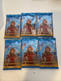 MTG Aetherdrift Play Booster Pack Lot of 6 Sealed Magic the Gathering Packs - Image 1