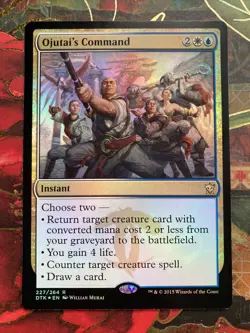 MTG Ojutai's Command Dragons of Tarkir 227/264 Foil Rare NM - Image 1
