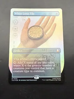 White Lotus Tile M0330 Foil Borderless MTG Magic Avatar NM - Image 1