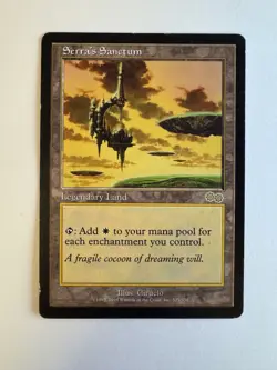 1998 Serra's Sanctum Urzas Saga, Lightly Played Regular, Magic the Gathering MTG - Image 1
