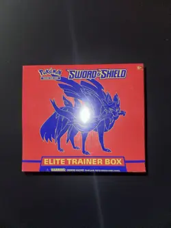 Pokemon TCG Sword and Shield Base Set ETB Elite Trainer Box Zacian, New - Sealed - Image 1