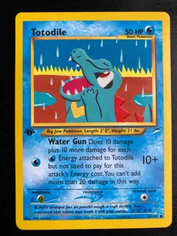 Pokemon Neo Destiny Non-Holo 1st Edition Totodile 85 /105 EX/NM Free Shipping - Image 1